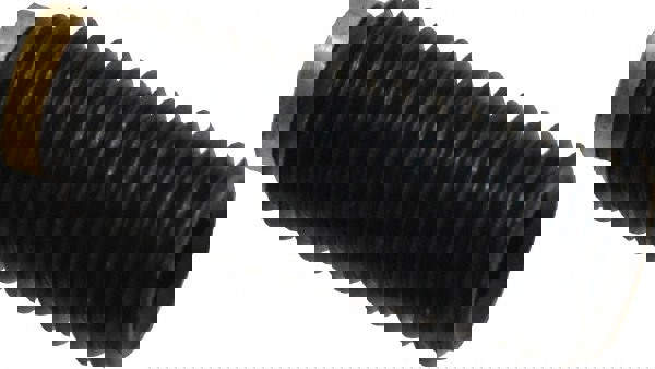 Set Screw: M8 x 1.25 x 20 mm, Soft Tip Point, Steel, Grade 5.8